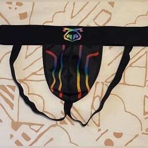 NASTY PIG men's Medium jockstrap. Black rainbow pride sexy jock 🌈